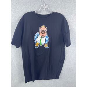 Chive Tees Chris Farley Shirt Men's L Black SNL Saturday Night Live Short Sleeve